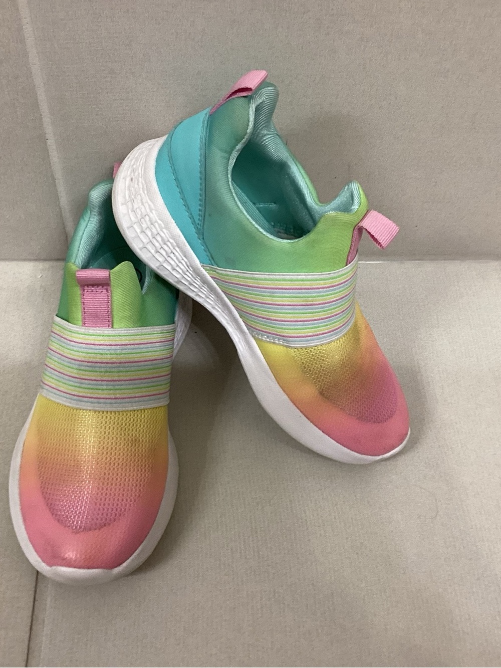 Cat & Jack Girl Rainbow Slip-On Sneakers